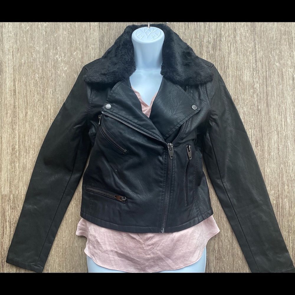 Blank NYC Vegan Leather Motorcycle Jacket NWOT